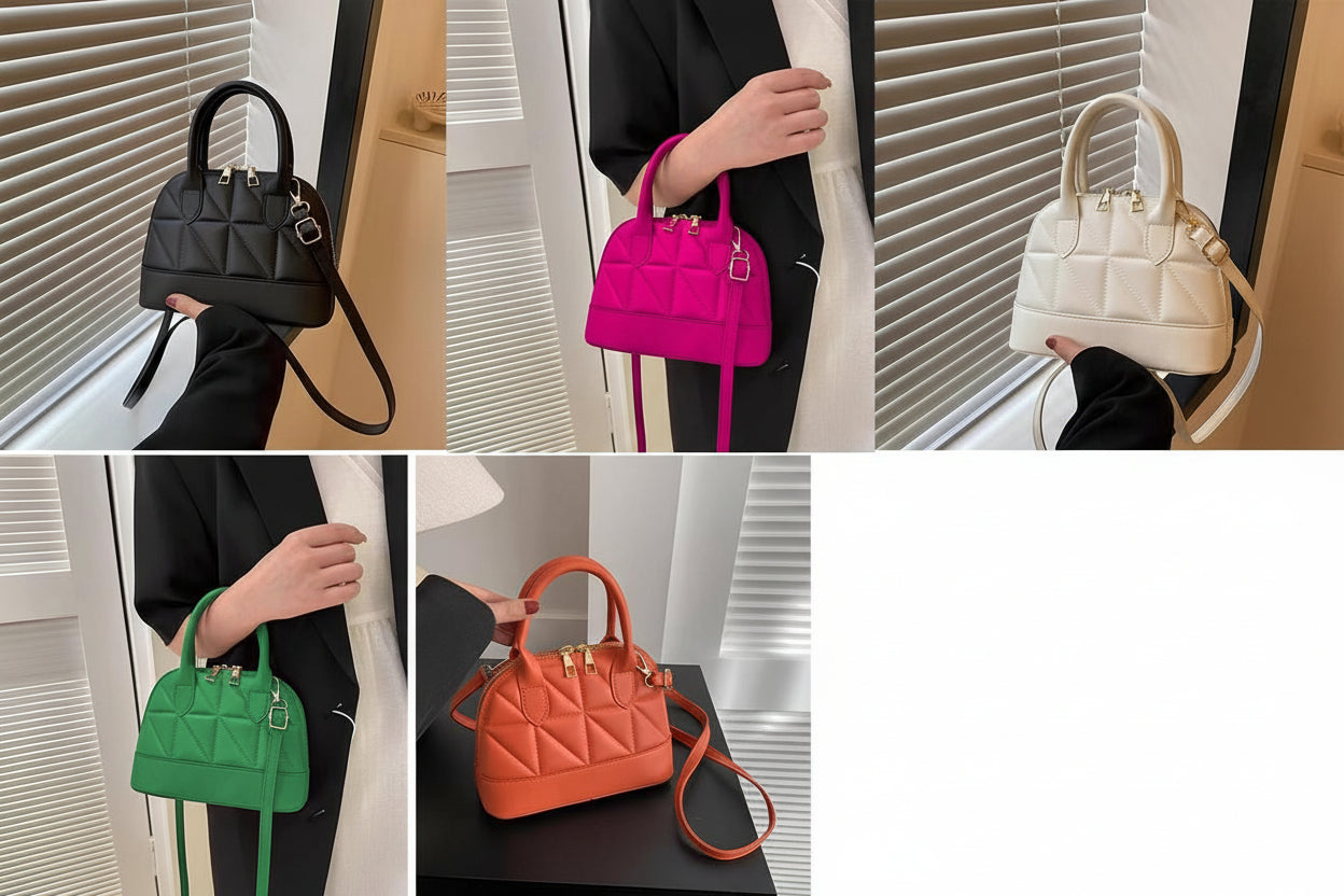 Quilted Double Handle Dome Bag