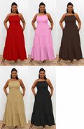 Smocked Tiered Cami Maxi Dress