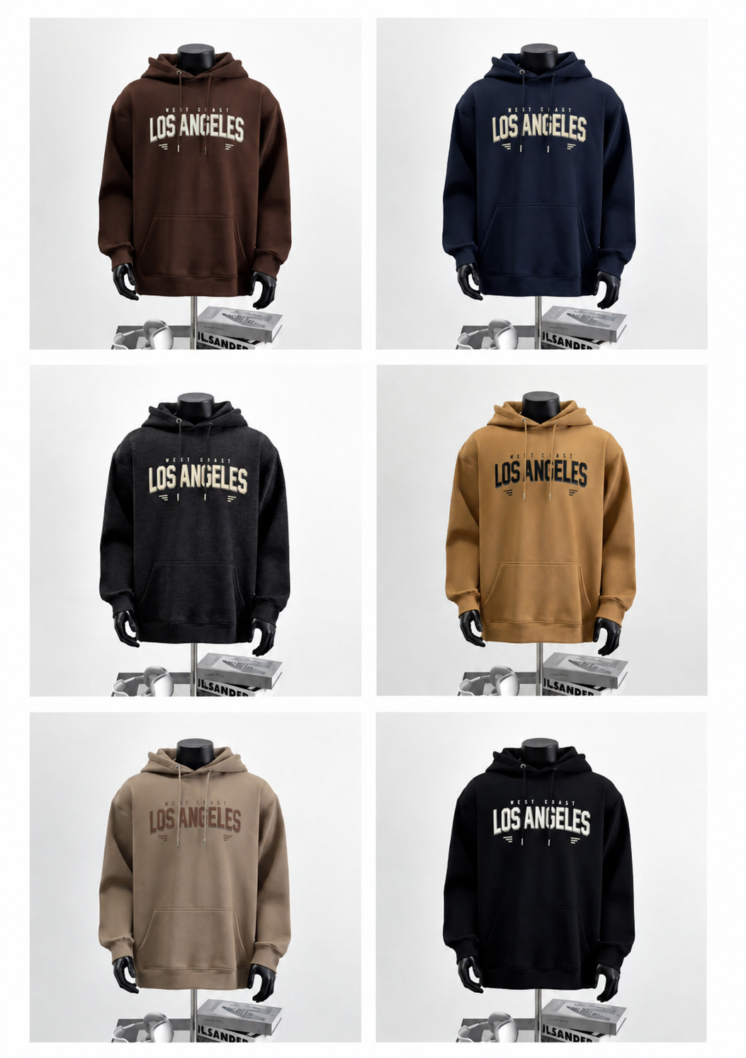 "Los Angeles" West Coast Print Pullover Hoodie